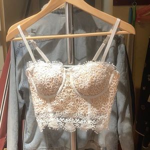 White Lace bustier